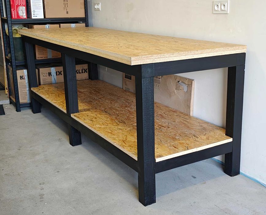 Solidny stół warsztatowy 250x85– mocny, stabilny , idealny do garażu