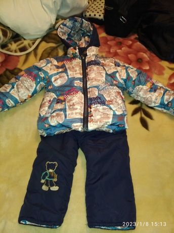 Продаю зимний комплект на мальчика 2 года: куртка и полукомбинезон