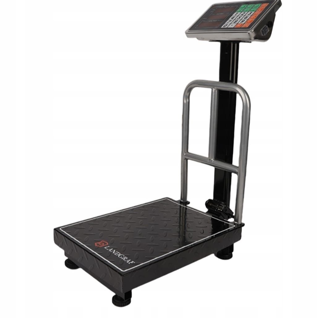 Waga sklepowa platformowa z oparciem 150kg elektroniczna na akumulator