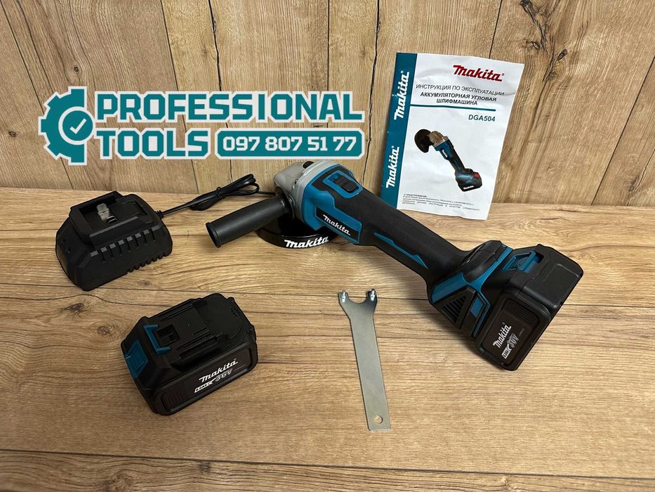 Акумуляторна Полірувальна машина Makita DGA504 Болгарка 3режими роботи