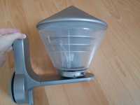 Lampa nowoczesny kinkiet zewnętrzny solidny stalowy szkło IP43