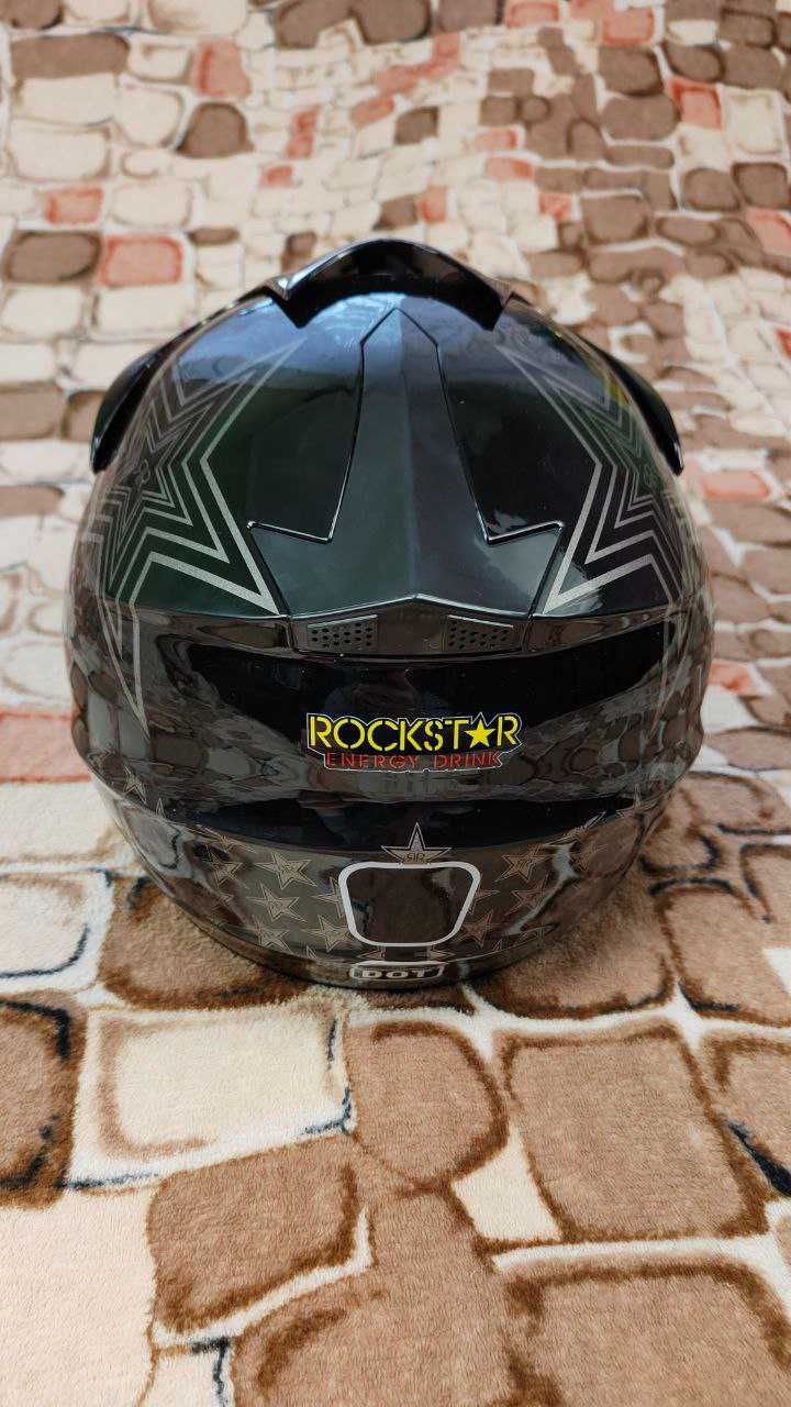 Шлем для мотокросу шолом для мотоцикла RockStar fullface фул фейс