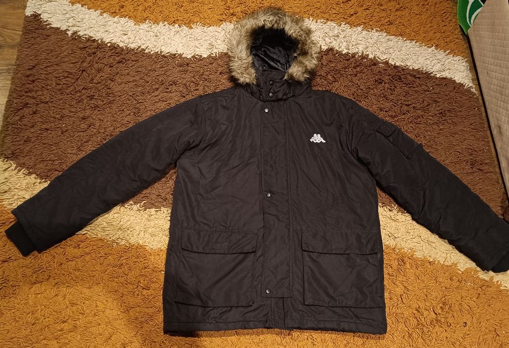 Parka kappa, ciepła, męska, młodzieżowa, kaptur, kieszenie