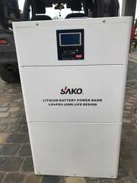 Акумулятор LiFePO4 Sako 51,2v 200Ah 10кВт 48v Батарея для ДБЖ