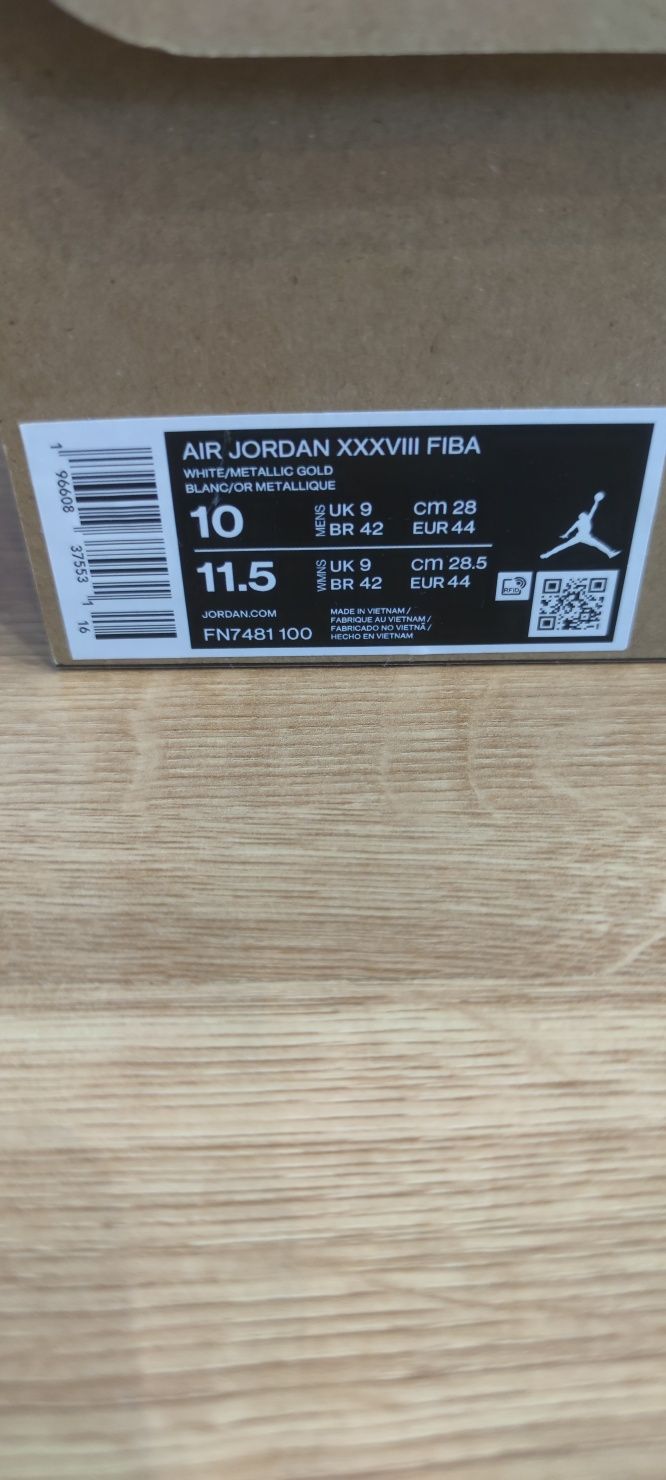 Buty  Air Jordan 38 „FIBA” r.44 Nowe