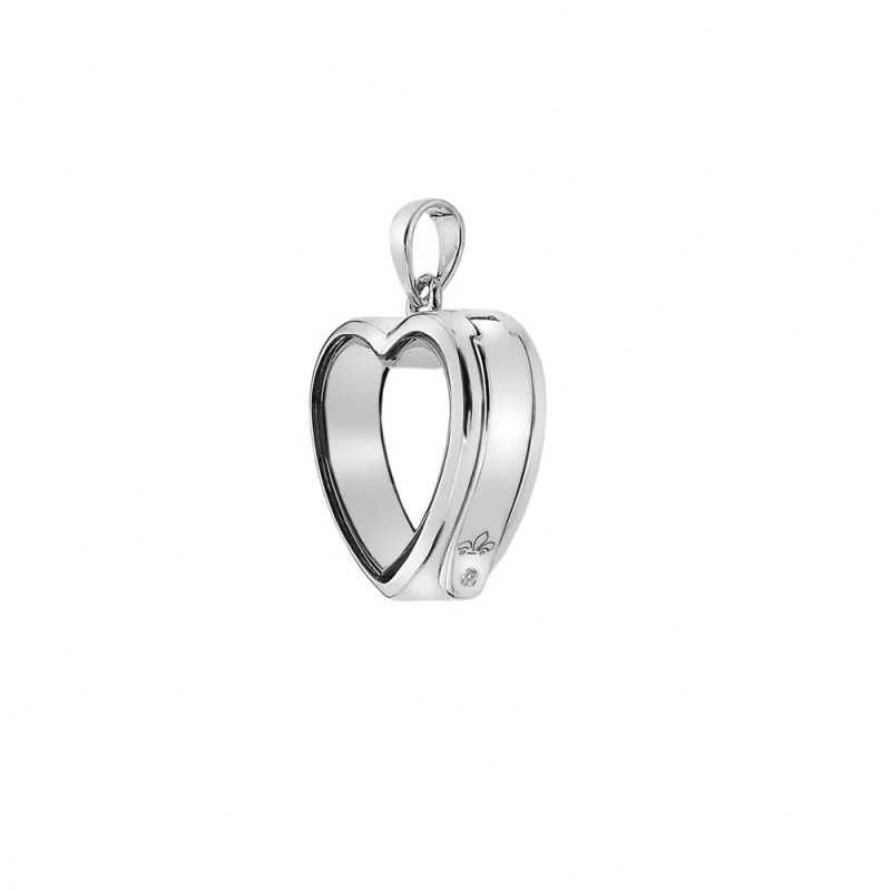 Fio com Pendante Anais Heart Locket + Anel de Noivado c/topázio branco