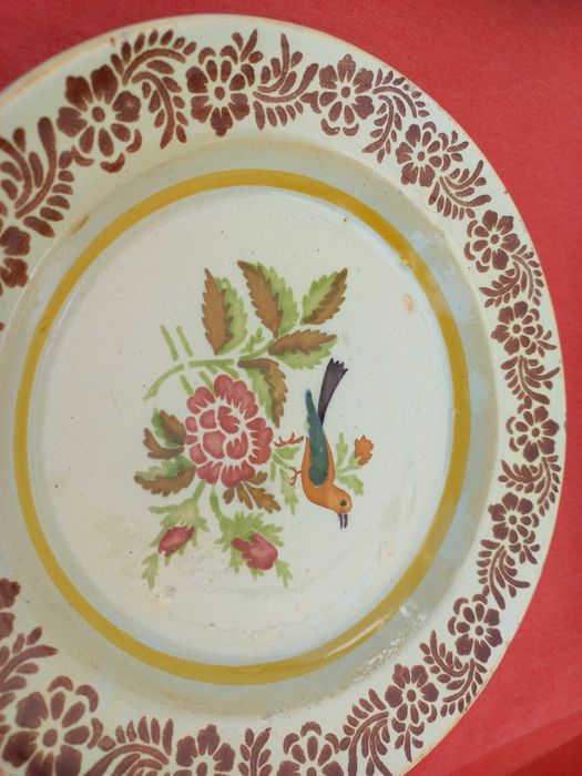 Faiança de Coimbra Portuguesa Prato Antigo