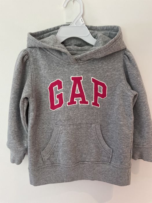 baby GAP bawełniana bluza z logo i kapturem