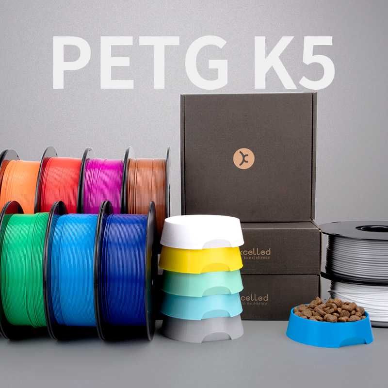 Філамент для 3Д друку Kexcelled PETG K5 - 1.75 1кг прозорий білий
