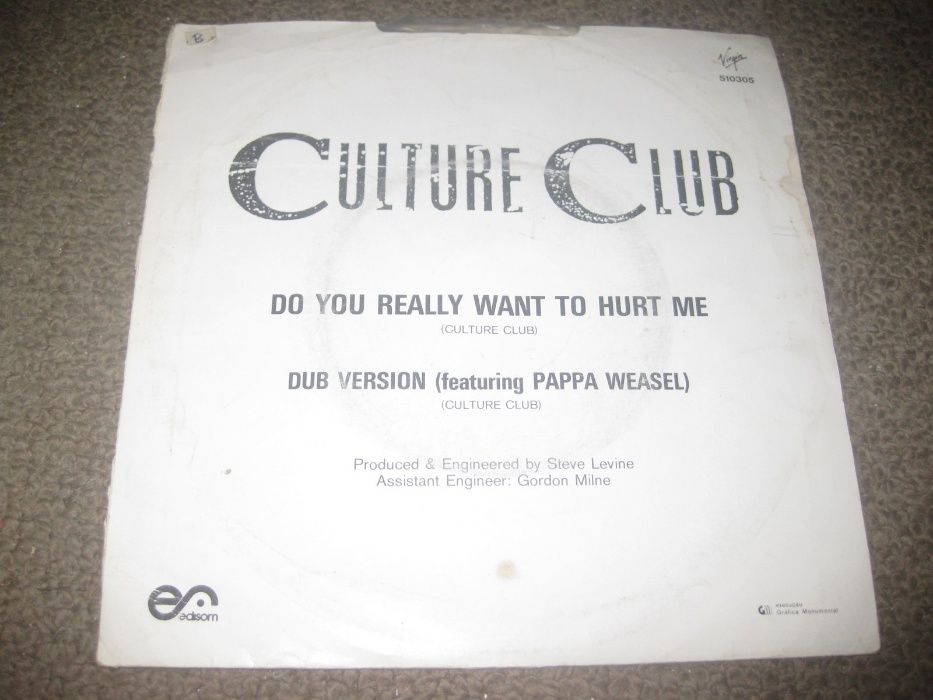 Vinil Single 45 rpm dos Culture Club "Do You Really Want To Hurt Me"