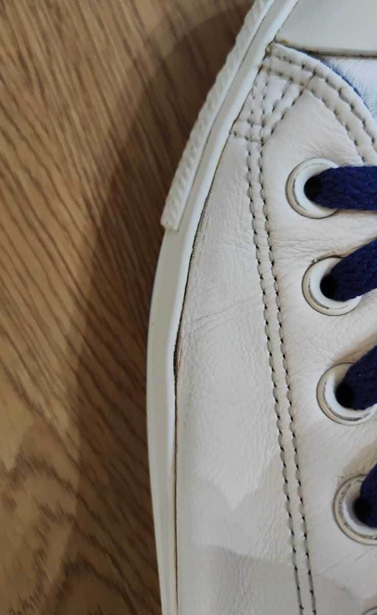 Białe skórzane Converse All Star unisex