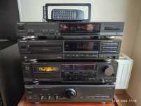 Wieża Technics wzmacniacz deck CD radio przewody pilot polecam