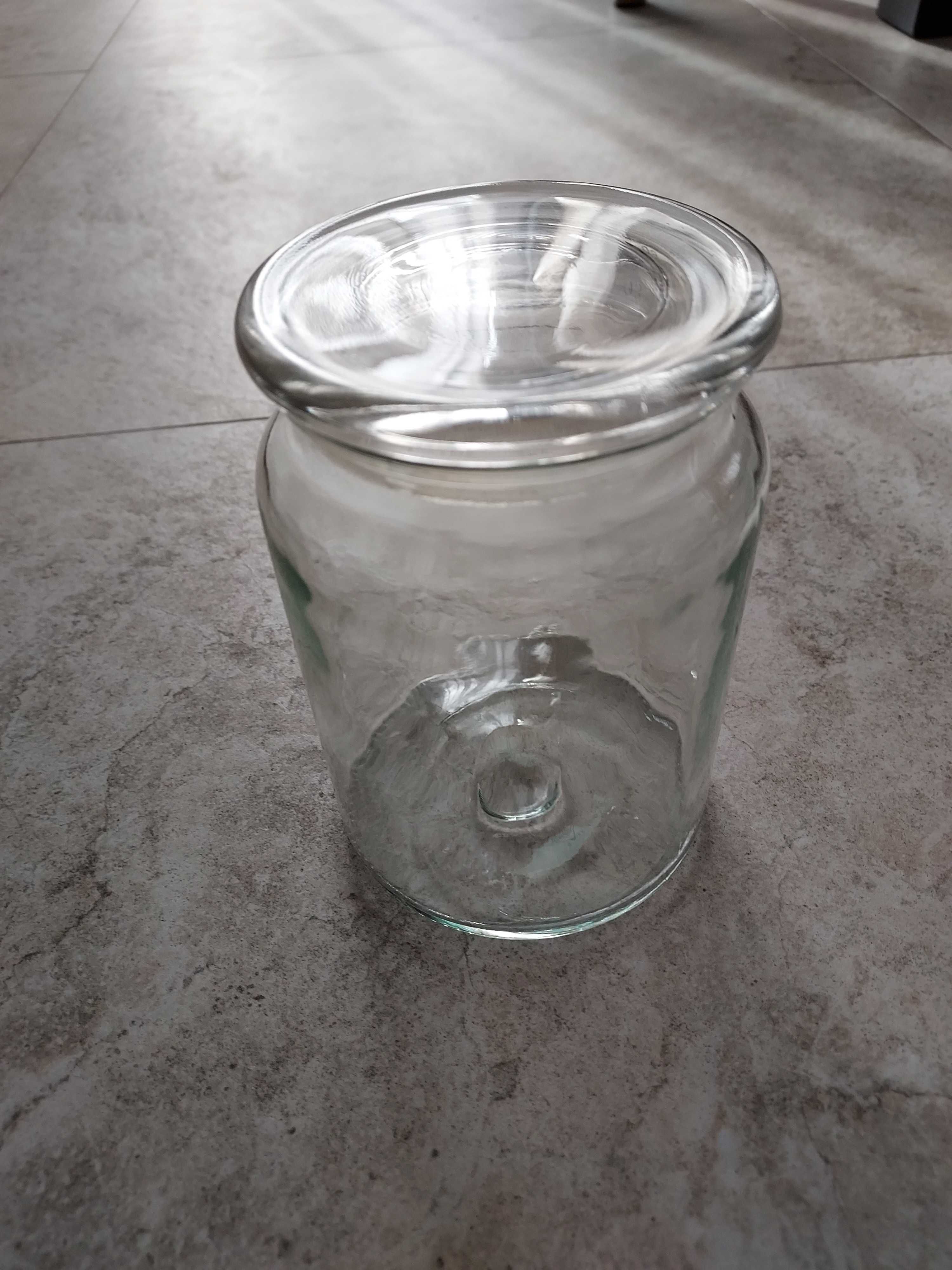 Pojemnik szklany słoik z pokrywką szklaną