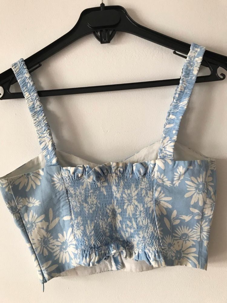 Top azul verão