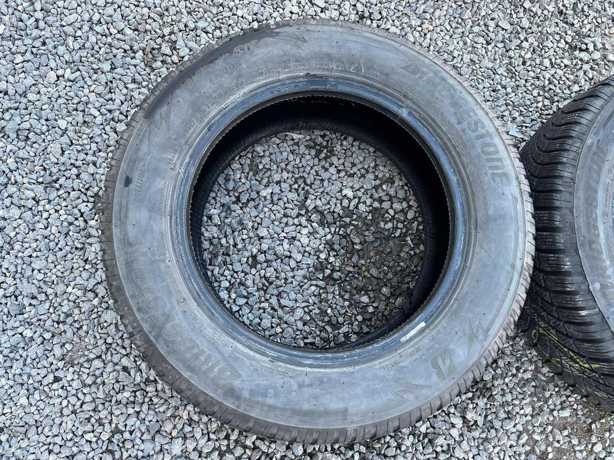 Opony 215/60R16 Bridgesotne Blizzak LM005 Zima 2sztuki 5,49mm