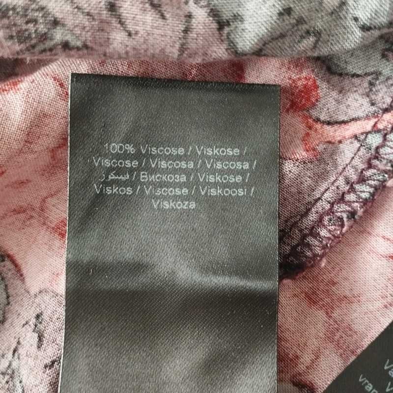 Sukienka ICHI XL ,100% wiskoza, kwiatowy wzór, długi rękaw – kobieca,