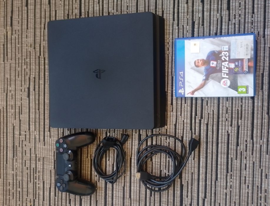 Playstation 4 Slim fifa 23 nova com comando original e outros jogos in
