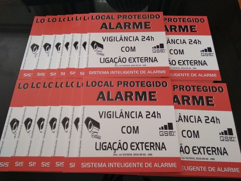 Placas de aviso de Alarme