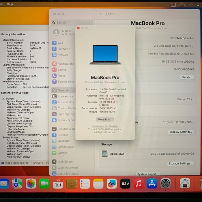 Apple MacBook Pro 13" i5 16GB 256GB - 2017