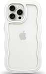dla iPhone 15 Pro Case Przezroczysty Ładny Fala Kręcona