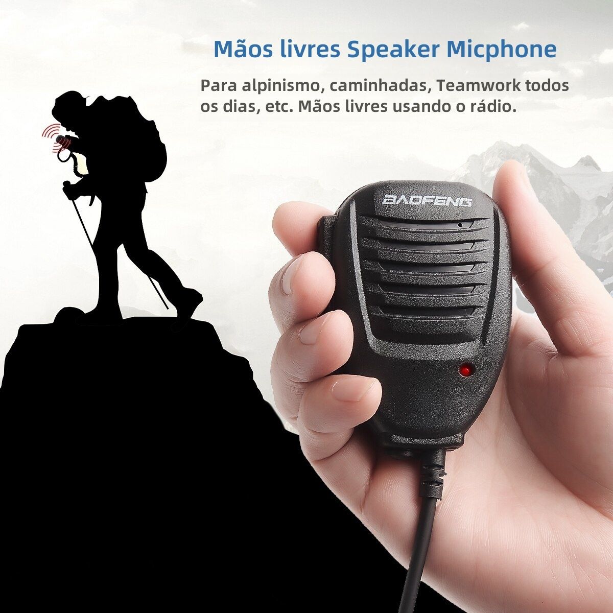 Baofeng microfone walkietalkie