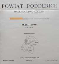 Stara mapa sztabowa wojskowa powiat Poddębice