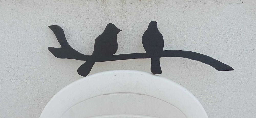 Canários decorativos em madeira