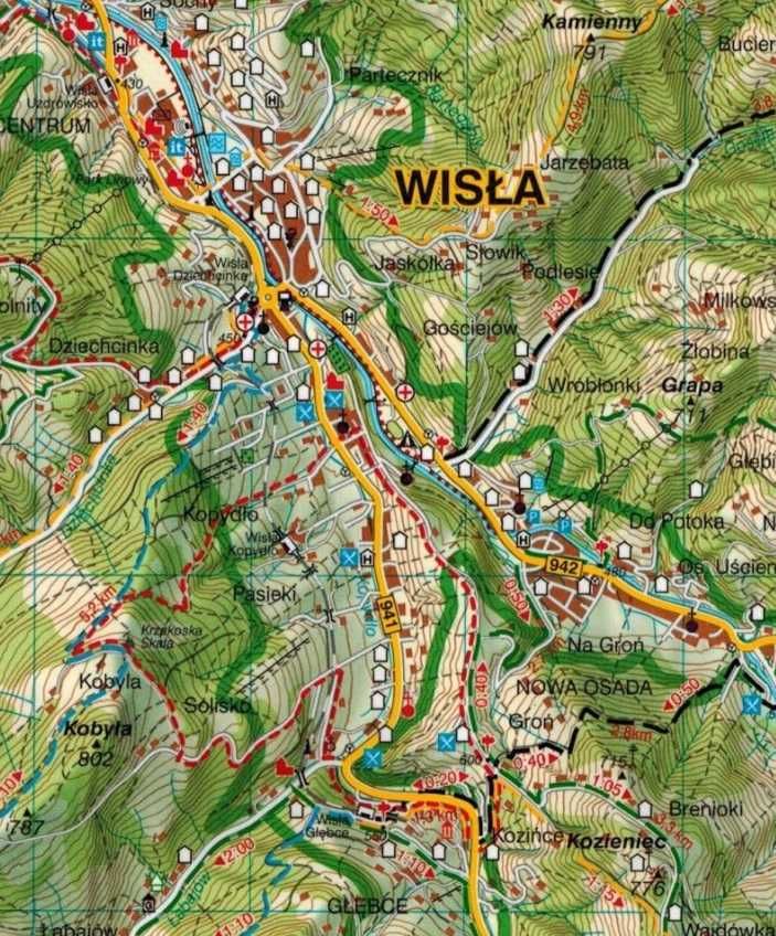 BESKID ŚLĄSKI MAPA Turystyczna laminowana wit