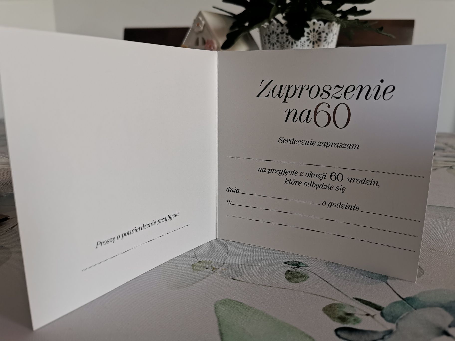 Zaproszenia na 60 urodziny