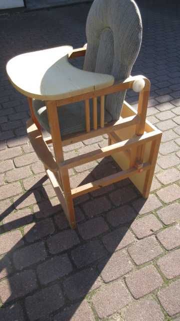 Krzesełko, stolik dla dzieci - drewniane