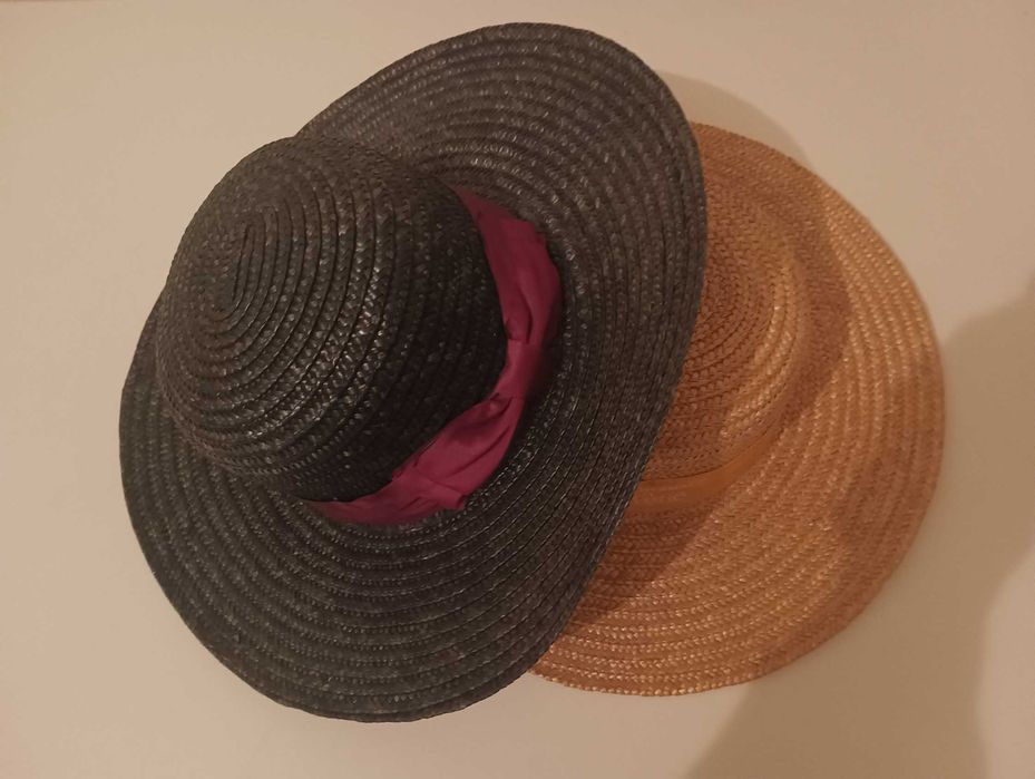 2 chapéus palhinha de senhora
