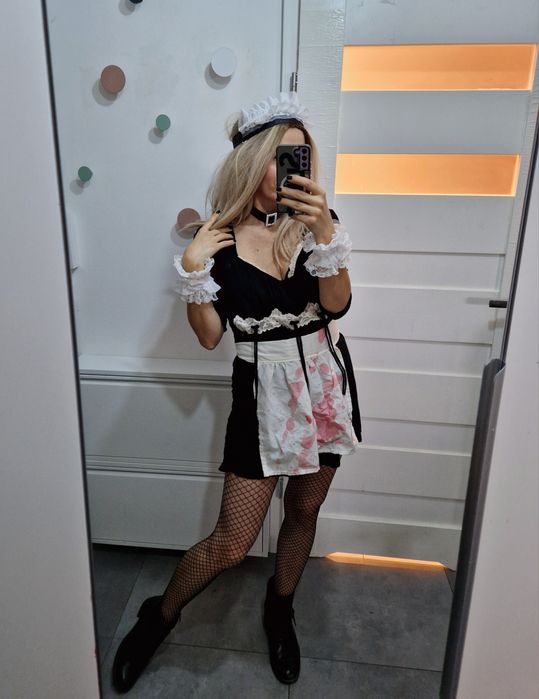 Pokojówka 4xl 48 5xl 50 przebranie kostium na Halloween karnawal bal