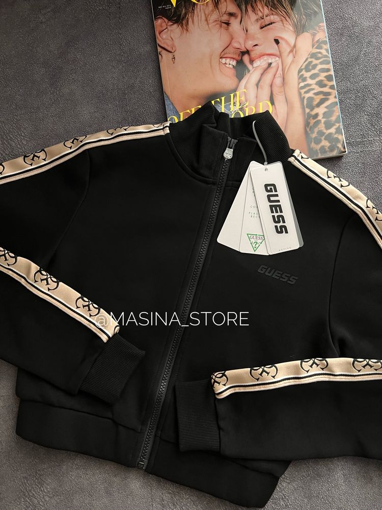 Нова кофта світшот Guess Гесс вкорочена чорна XS оригінал