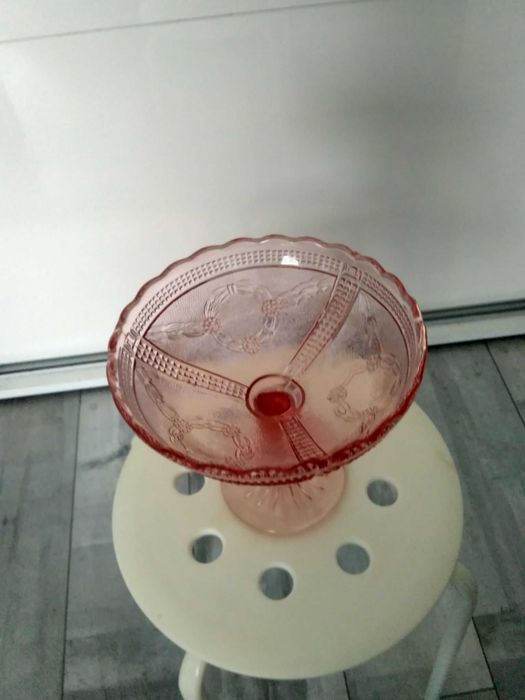 Patera szkło barwione PRL Huta Szkła HSG Ząbkowice