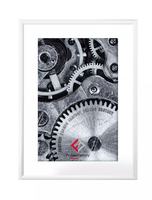 Ramka aluminiowa z plexi 18x24 cm, biała. Frames factory