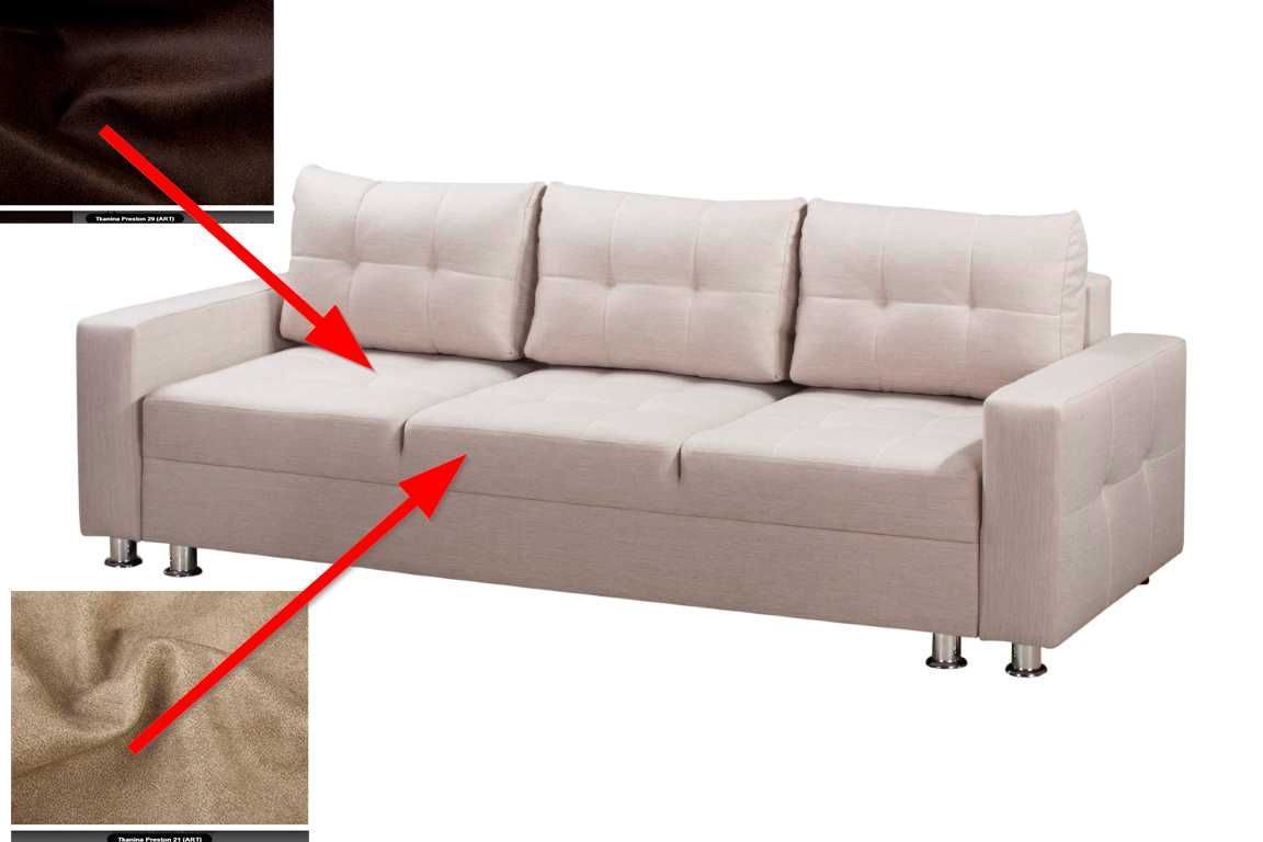 NOWA sofa rozkładana z funkcją na sprężynach OD RĘKI - wyprzedaż -60%