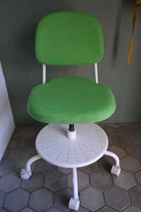 Krzesło obrotowe, dziecięce, biurkowe, do biurka Ikea VIMUND zielone
