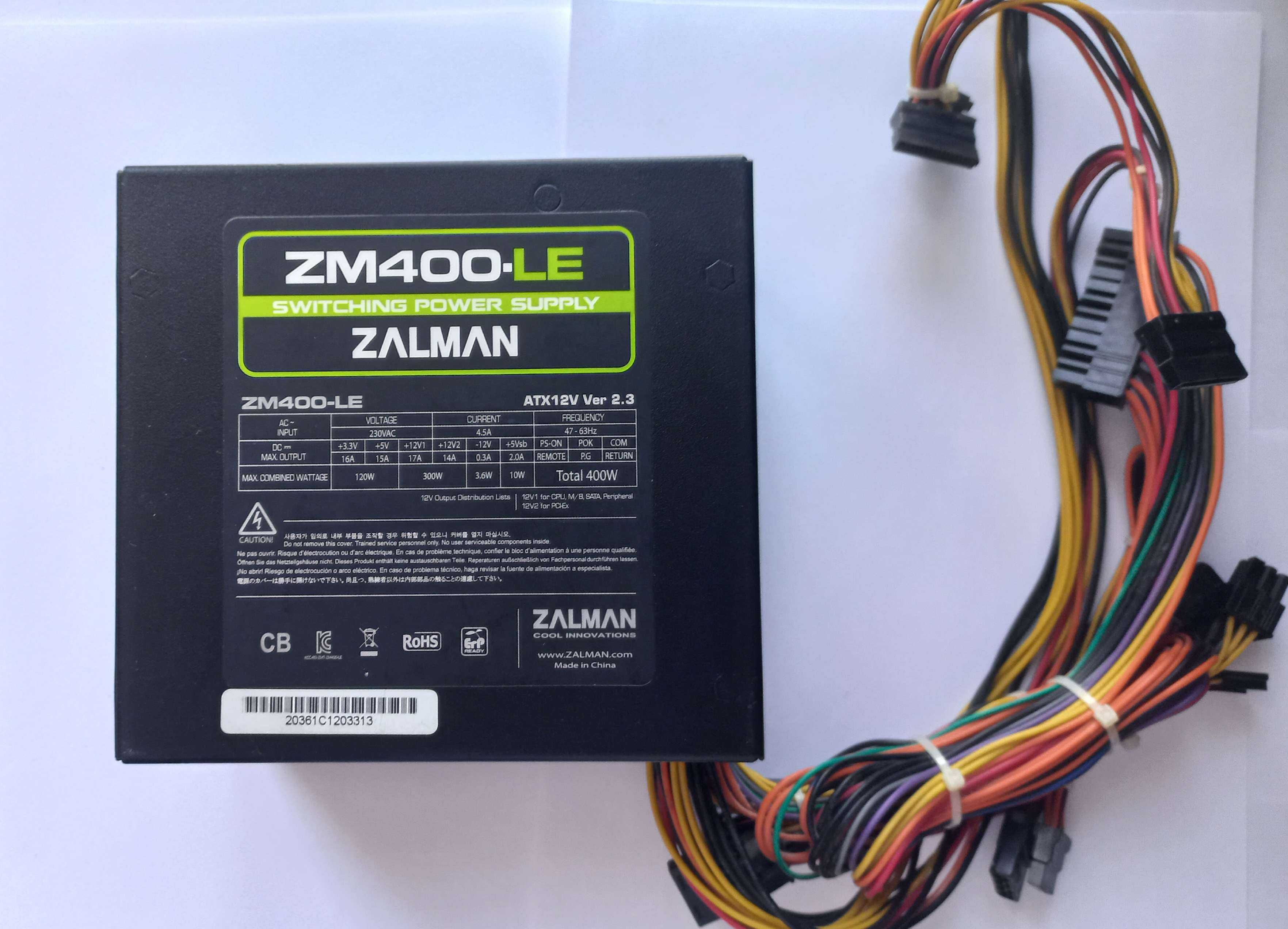 Блок живлення: ZALMAN ZM400-LE ATX12V v2.3