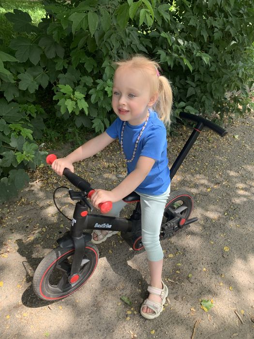 Дитячий велосипед-трансформер 3в1 Best Trike з батьківською ручкою