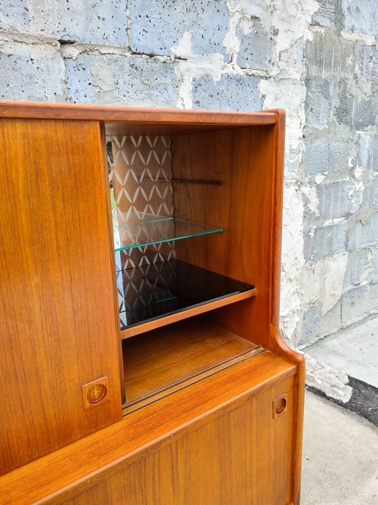 Duńska komoda tekowa sideboard highboard lata 60 mid century vintage