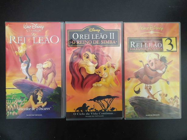 VHS Rei Leão 1, 2 e 3