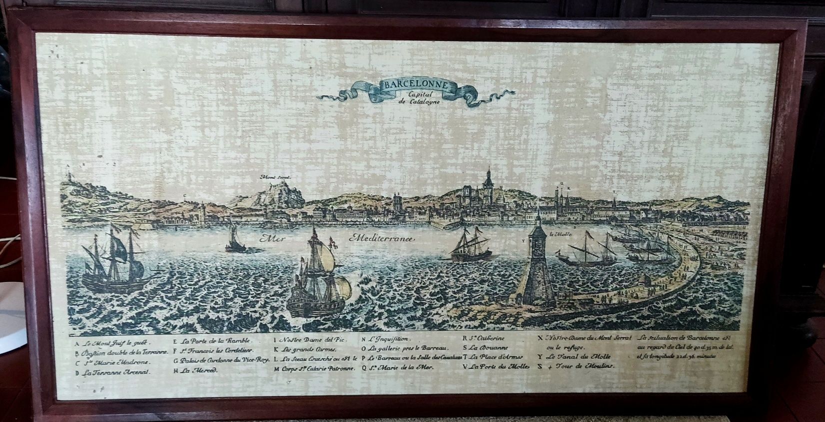 Serigrafia sobre tela de Barcelona vintage