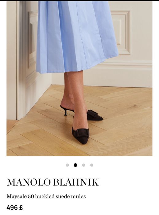 Manolo Blahnik замшеві мюлі оригінал