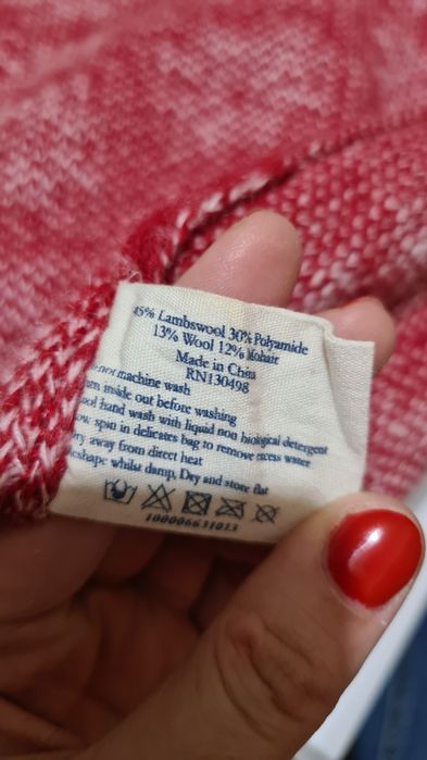 Przecudny sweter sweterek z wełną lambswool wool