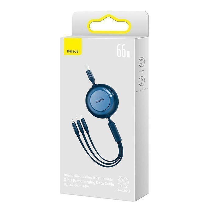 Usb Baseus Bright Mirror Usb 66W 2A, Lightning Usb-C, (Niebieski)