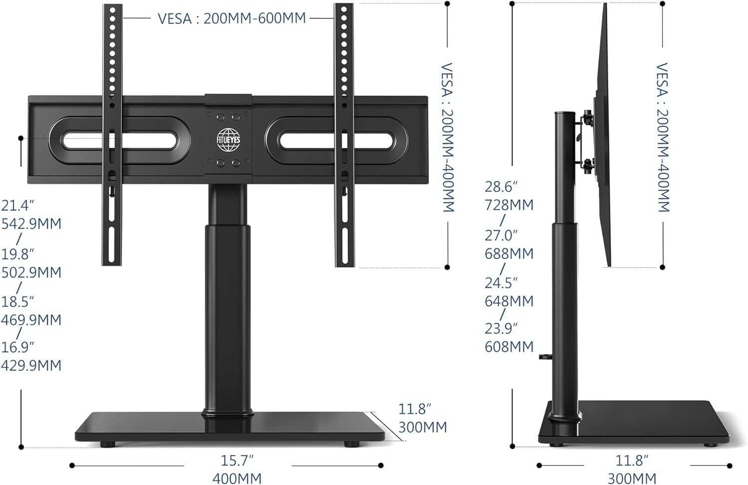 uchwyt wieszak na szafkowy telewizor FITUEYES 32-65" 40KG MOCNY