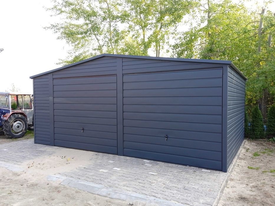Garaż Blaszany 6x6 6x7 7x7 4x6 Blachodachówka Profil zamknięty