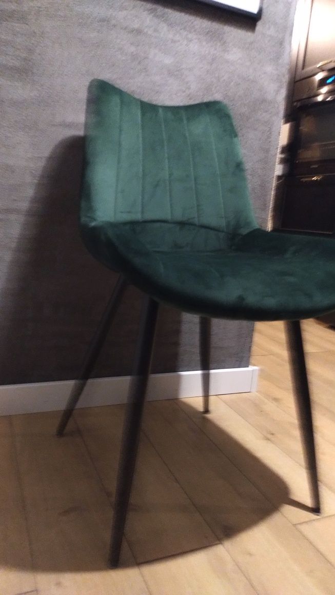 2x Krzesło Halmar zielone tkanina Velvet