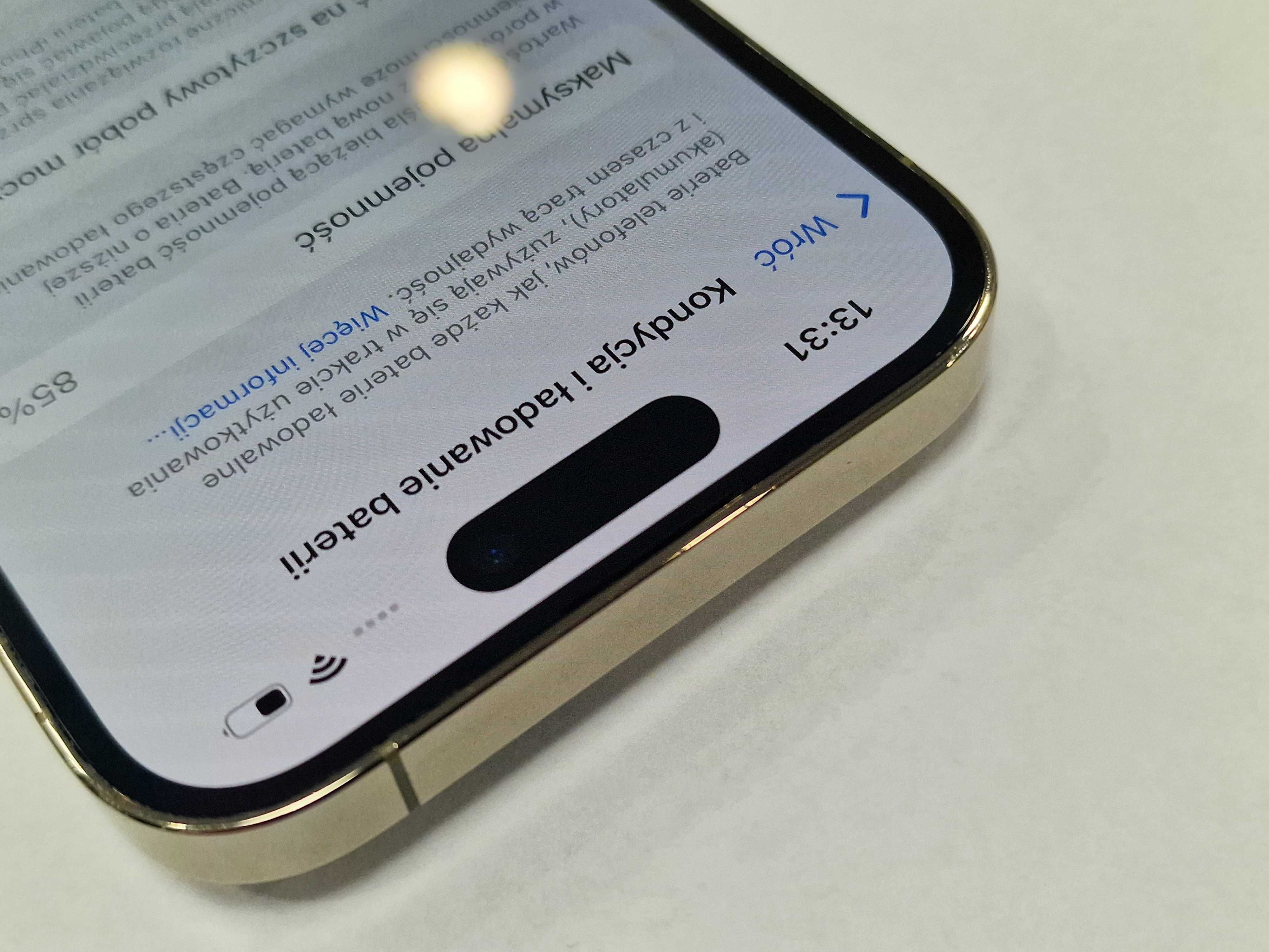 Iphone 14 PRO 128GB/ Gold/ Złoty/ BAT 85%/ Grade A- + ładowarka