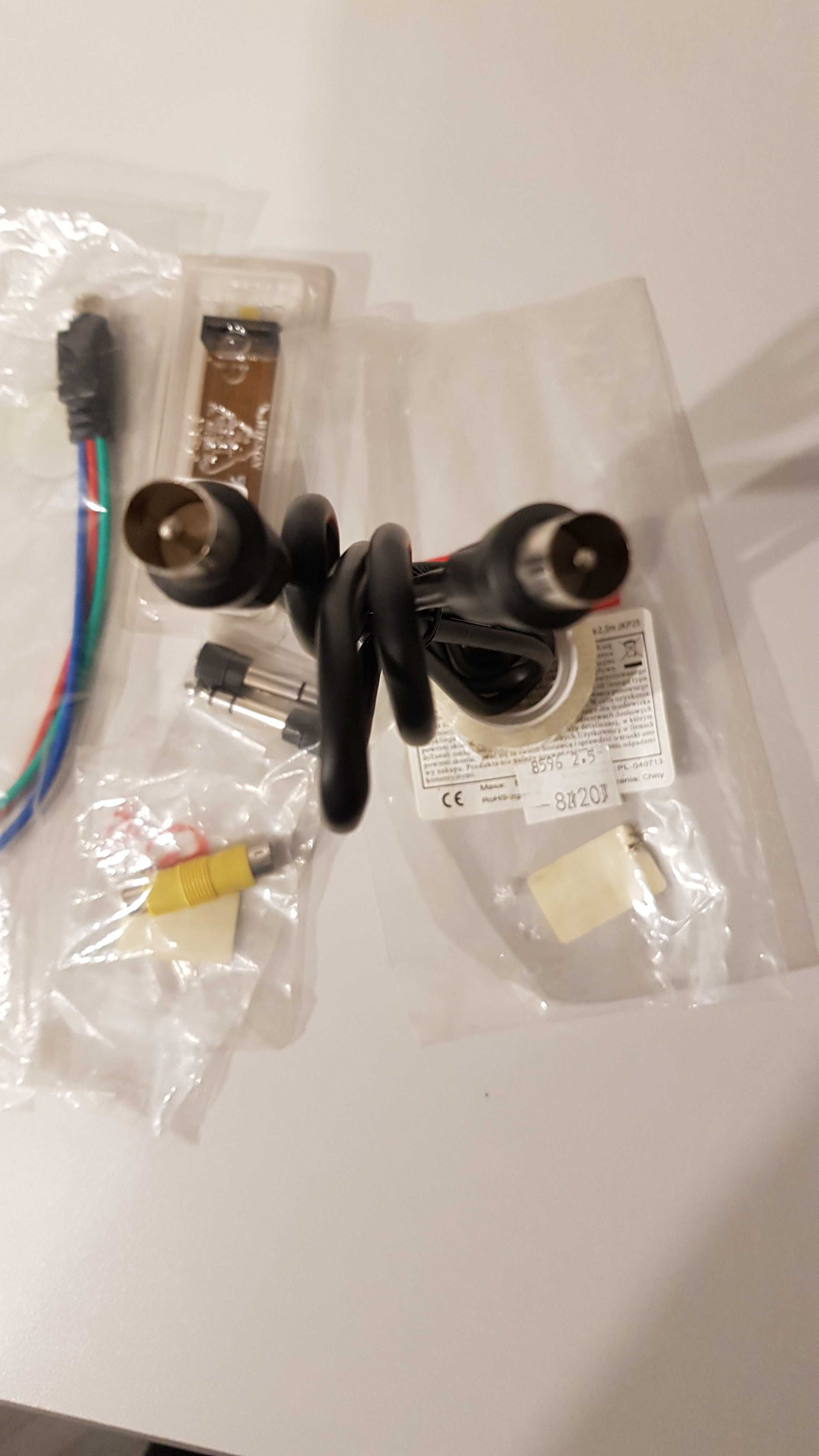 Kabel - 7 pin S-Video, RCA, kabel antenowy, adapter jack 6,3/3,5 mm